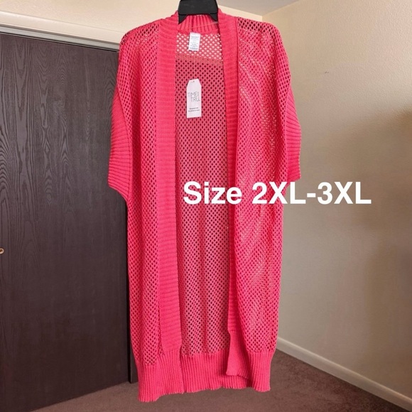 Time and Tru Other - Time and Tru Women's Open Front Crochet Ruana, Size 2XL-3XL